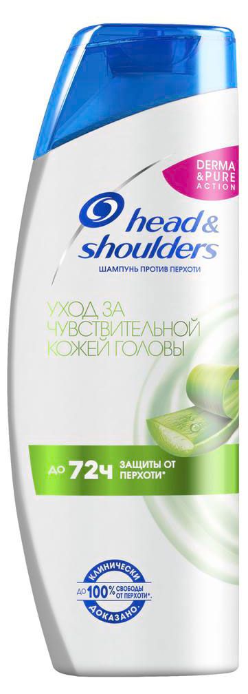 фото Шампунь для волос head&amp;shoulders уход за чувствительной кожей головы против перхоти, 400 мл head&shoulders