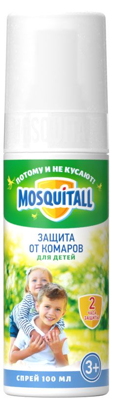 Спрей от комаров детский Mosquitall Нежная защита 100 мл 99₽