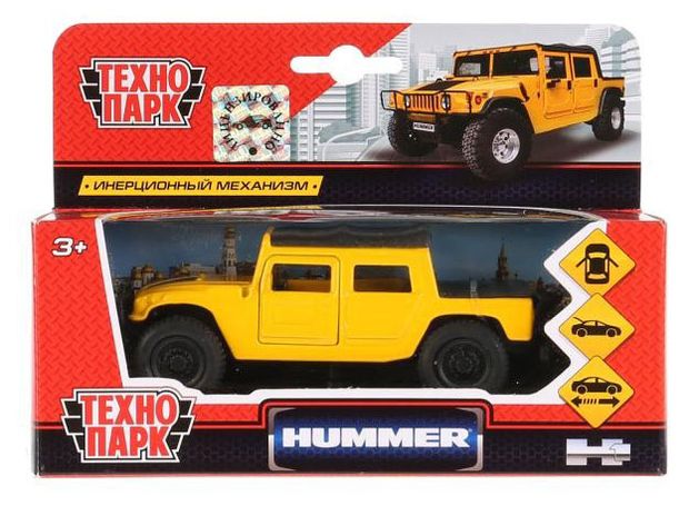 фото Машина инерционная технопарк hummer h1, 12 см