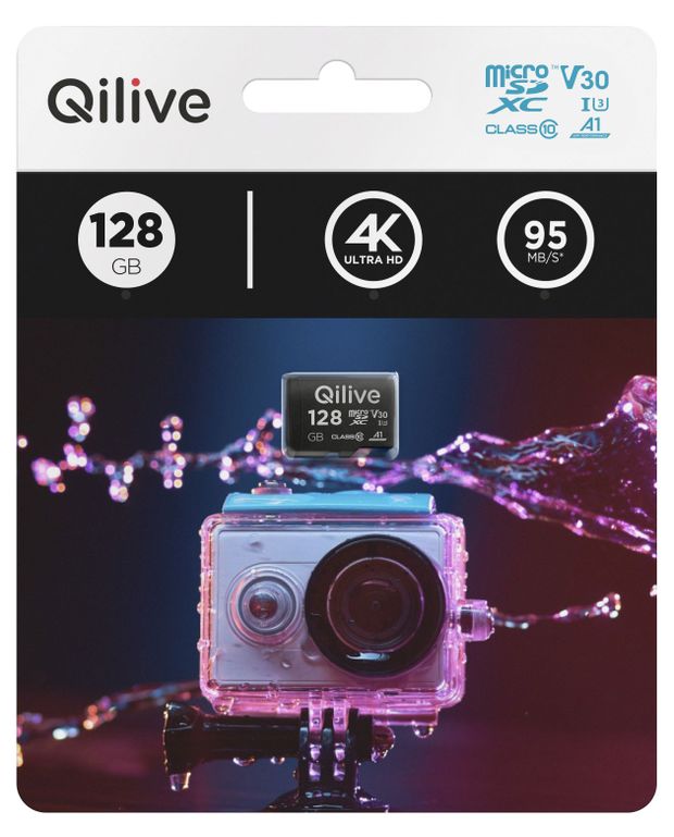 Карта памяти Qilive microSDХC 128 Гб без адаптера