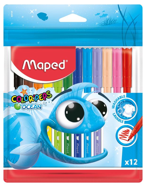 Фломастеры Maped Color'peps, 12 цветов