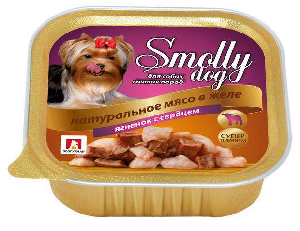 фото Консервы для собак зоогурман smolly dog ягненок с сердцем, 100 г