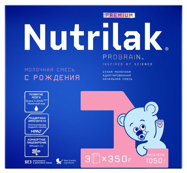 Смесь молочная Nutrilak Premium 1 с 0 месяцев, 1,05 кг