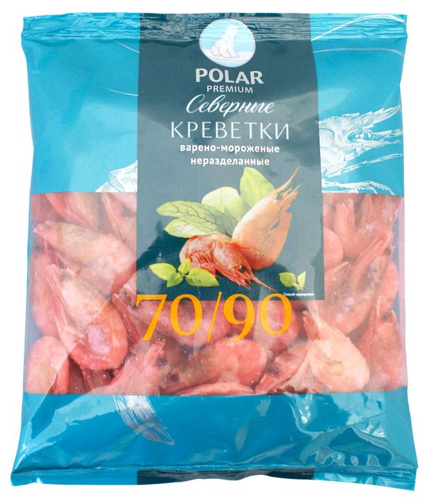 Креветки POLAR варено-мороженые 70/90, 500 г