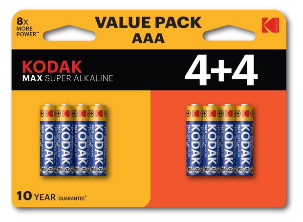 Батарейки Kodak LR03 44BL MAX SUPER Alkaline AAA 299₽