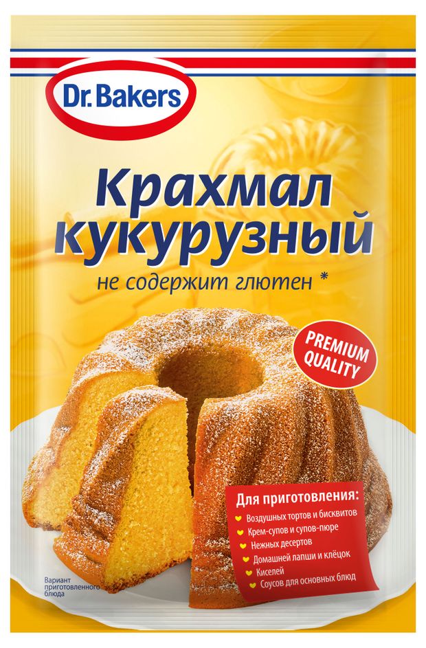 Кукурузный крахмал DrBakers 100 г 64₽