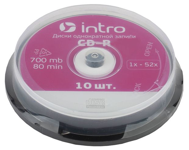 Диск СD-Rintro 700MB, 10 шт