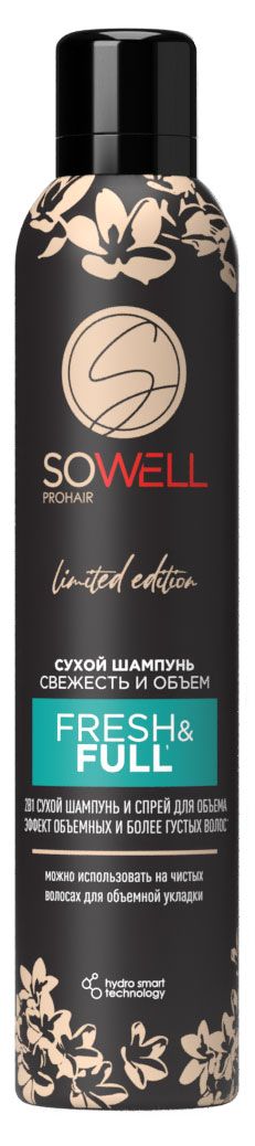 Сухой шампунь для волос SoWell Clean Fresh чистота и свежесть 200 мл 289₽