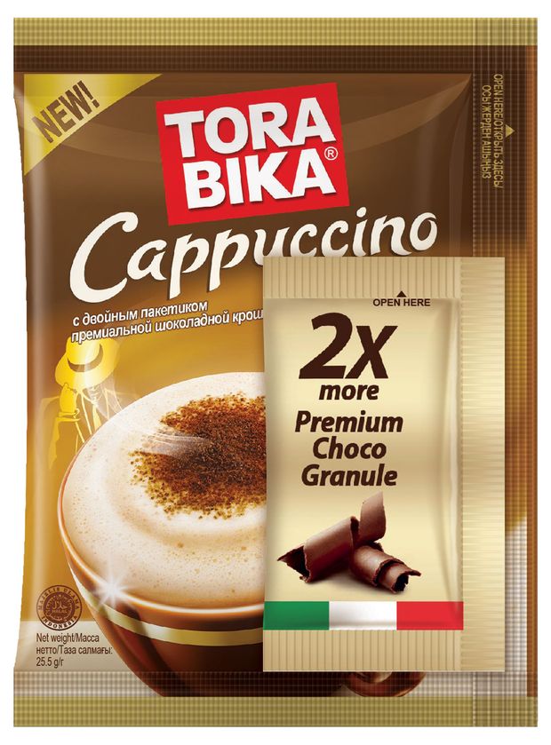 Кофейный напиток Torabika Cappuccino с двойной порцией шоколадной крошки, 25,5 г