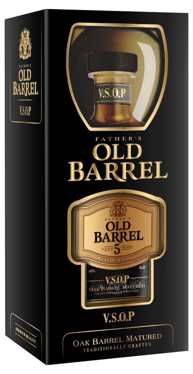 фото Коньяк father's old barrel french edition пятилетний россия, 0,5 л