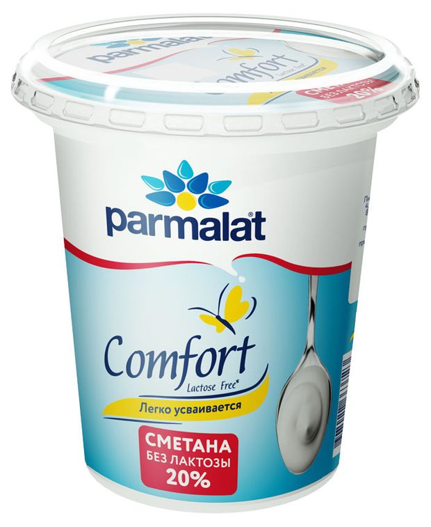 фото Сметана parmalat без лактозы 20%, 300 г