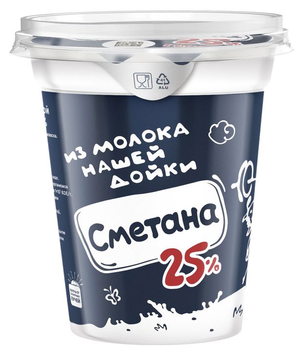 Сметана Из молока Нашей Дойки 25% БЗМЖ, 300 г