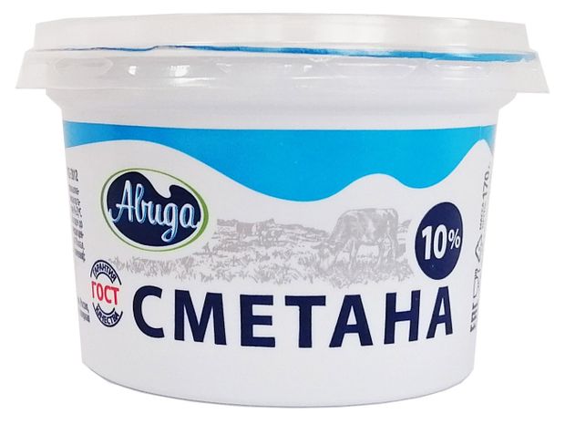 Сметана Авида 10% БЗМЖ, 170 г