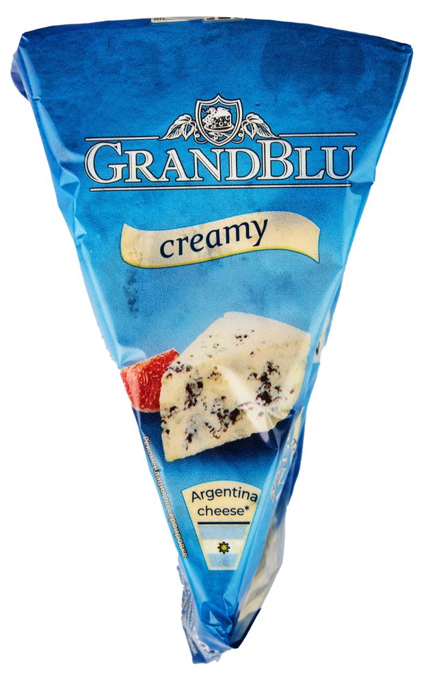 Сыр мягкий Grand Blu Creamy сливочный с голубой и зеленой плесенью 56% БЗМЖ, 100 г