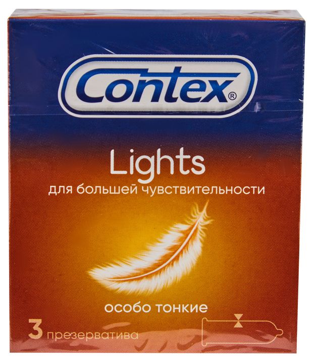 Презервативы Contex Lights особо тонкие, 3 шт