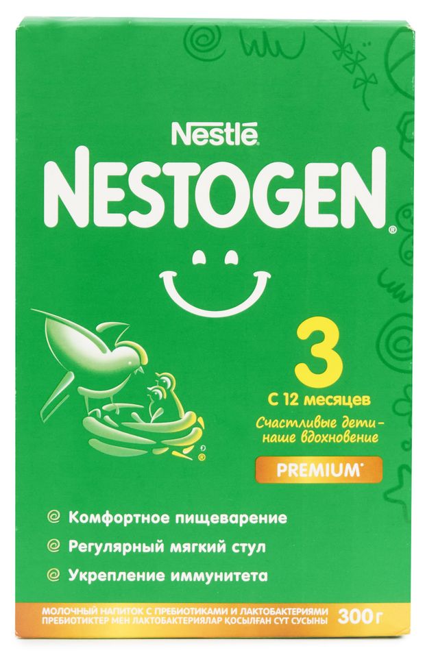 Напиток молочный Nestle Nestogen 3 с пребиотиками и лактобактериями с 12 мес. БЗМЖ, 300 г