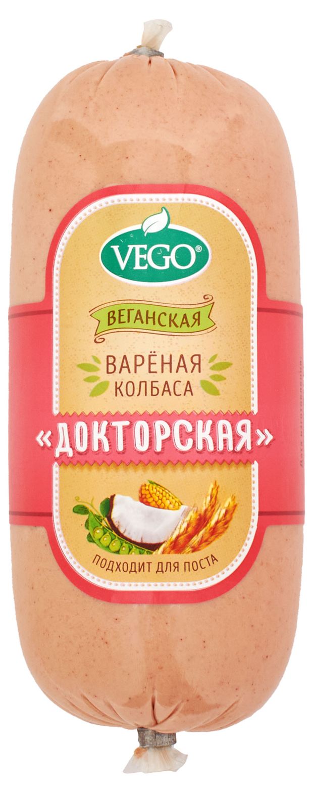 Колбаса вареная веганская Vego Vegan Докторская постная 500 г 529₽