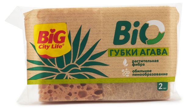 Губки кухонные BIG CITY LIFE Bio Сизаль, 2 шт