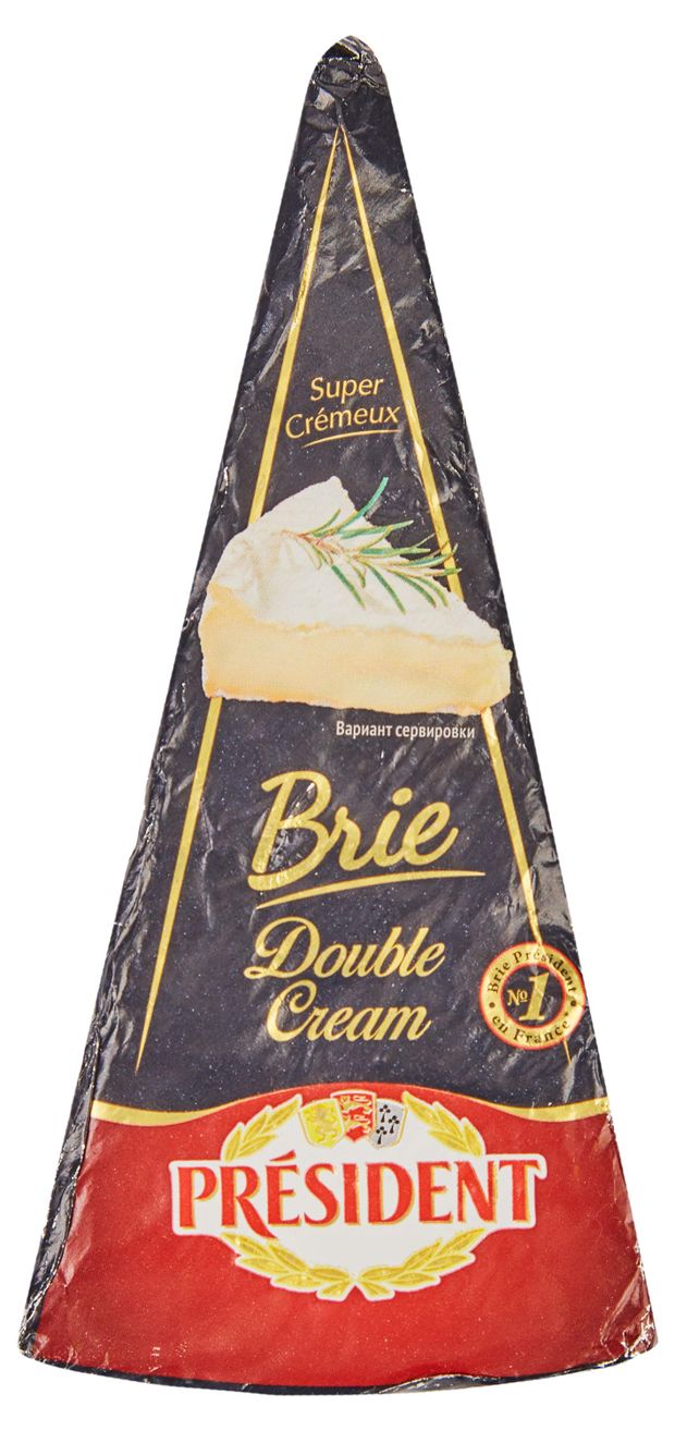 Сыр President Brie Double Cream с белой плесенью 73% БЗМЖ, 200 г