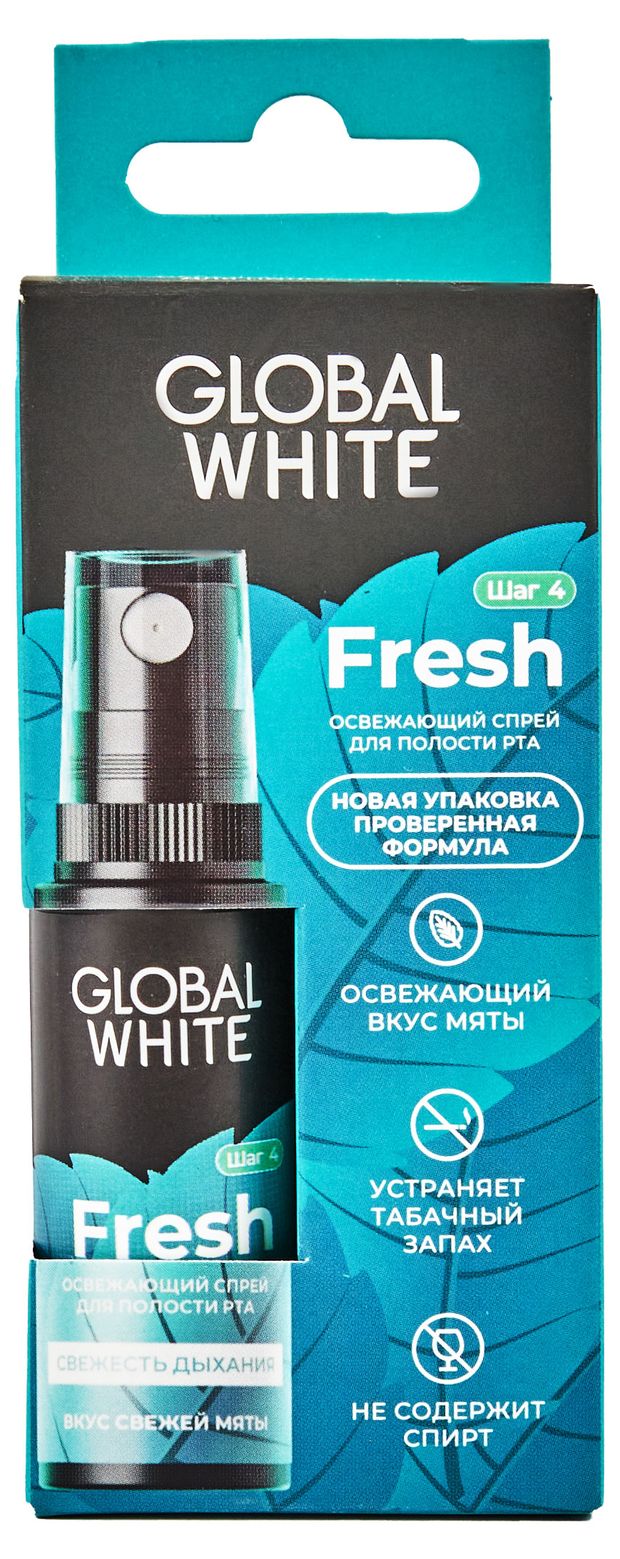 Спрей для полости рта Global White Освежающий, 15 мл