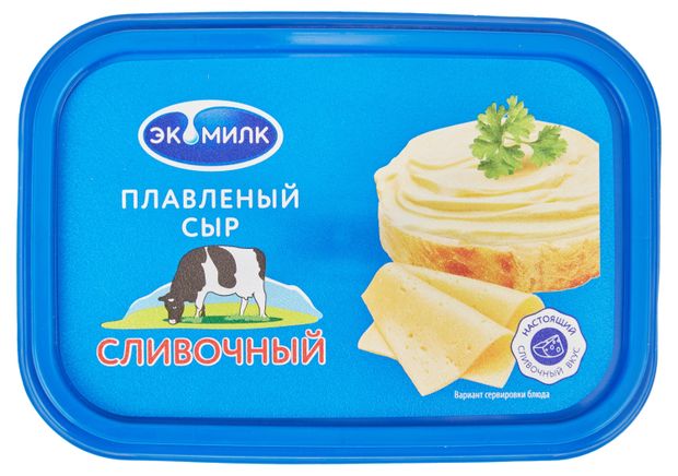 Сыр плавленый Экомилк Сливочный БЗМЖ 200 г 129₽