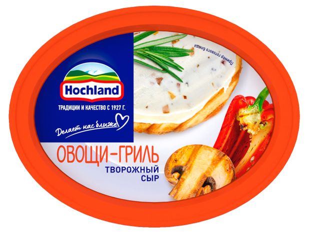 Сыр творожный Овощи Гриль Hochland 60 БЗМЖ 140 г 159₽