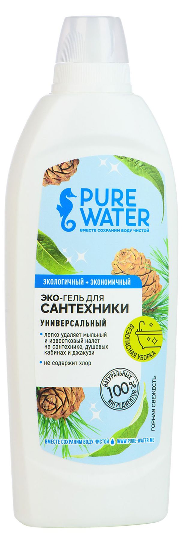 Гель для сантехники Pure Water Горная свежесть, 500 мл