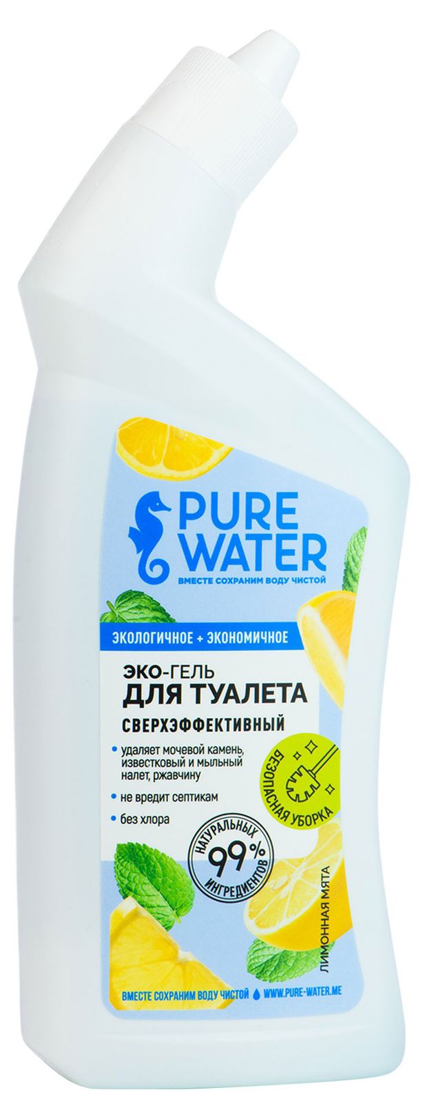 Гель для туалета Pure Water Лимонная мята, 500 мл