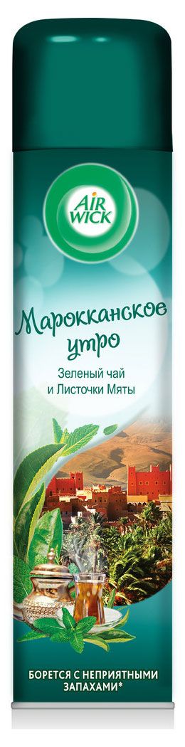 Освежитель воздуха Air Wick Марокканское утро Листочки мяты и Зеленый чай, 290 мл