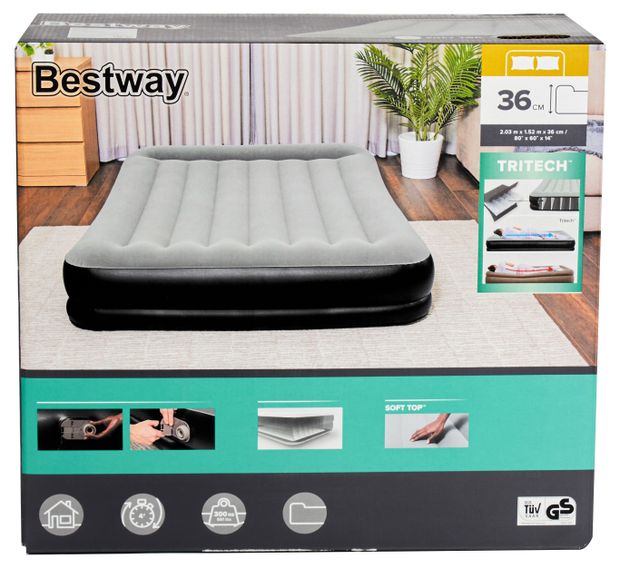 фото Кровать надувная bestway tritech airbed, 203х152х36 см