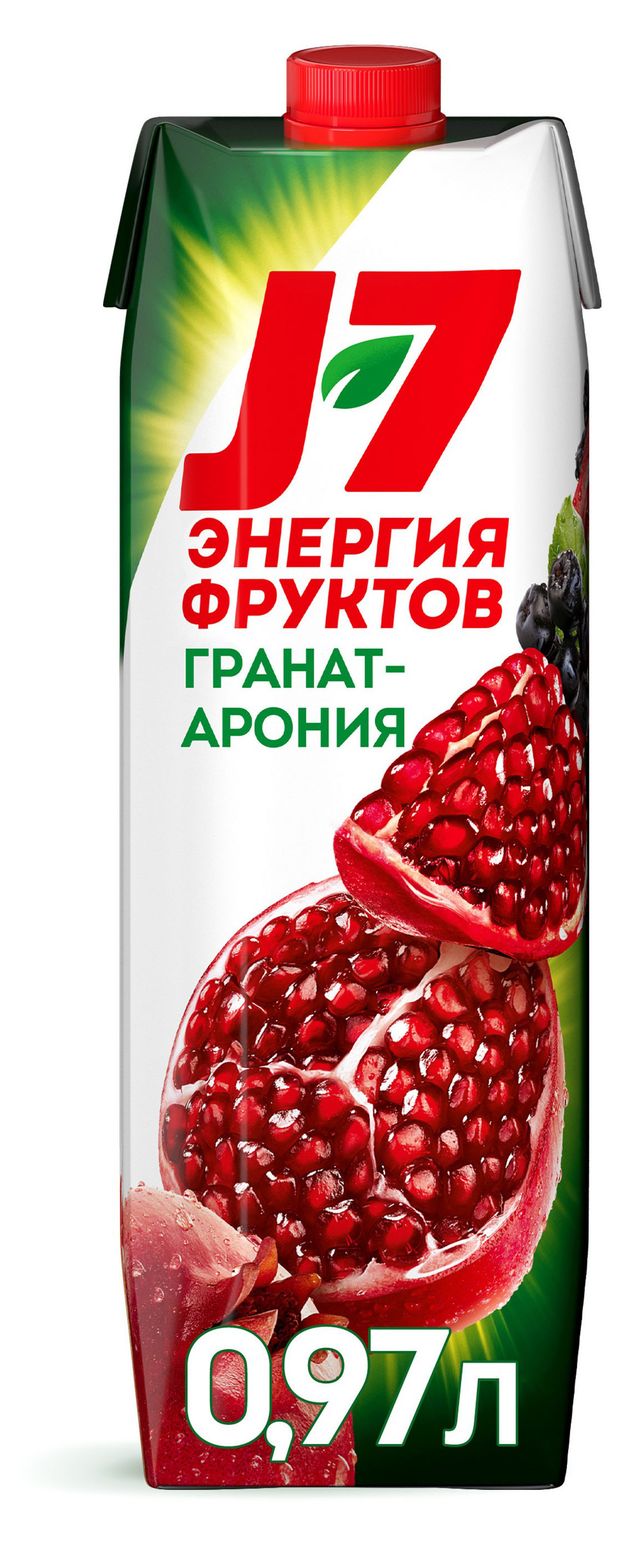 Нектар J7 Гранат-Черноплодная рябина осветленный, 970 мл