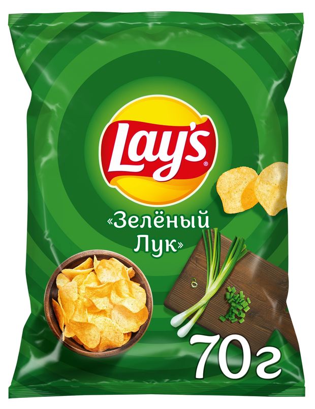 Чипсы картофельные Lay's зеленый лук, 70 г