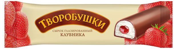 Сырок глазированный Творобушки клубника БЗМЖ, 40 г