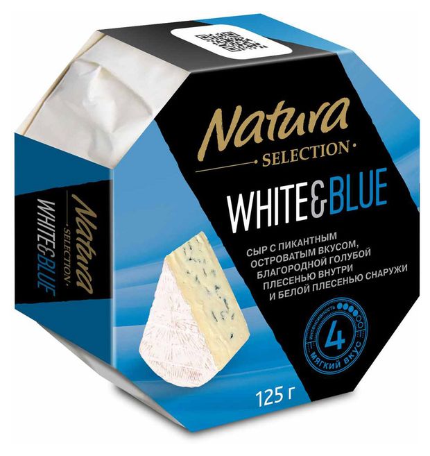 Сыр с голубой плесенью Natura Selection Blue Creamy 60% БЗМЖ, ~200 г