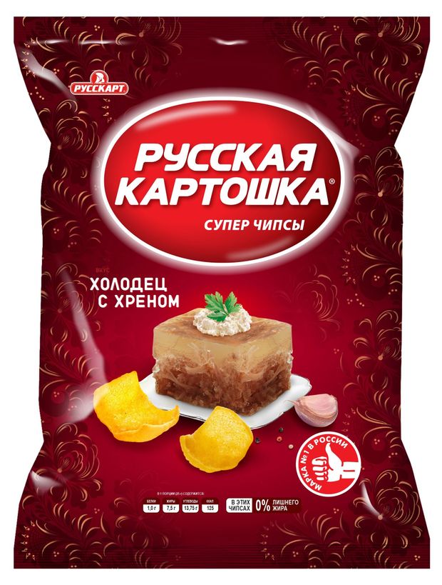 Чипсы картофельные Русская картошка со вкусом холодца и хрена 105 г 179₽