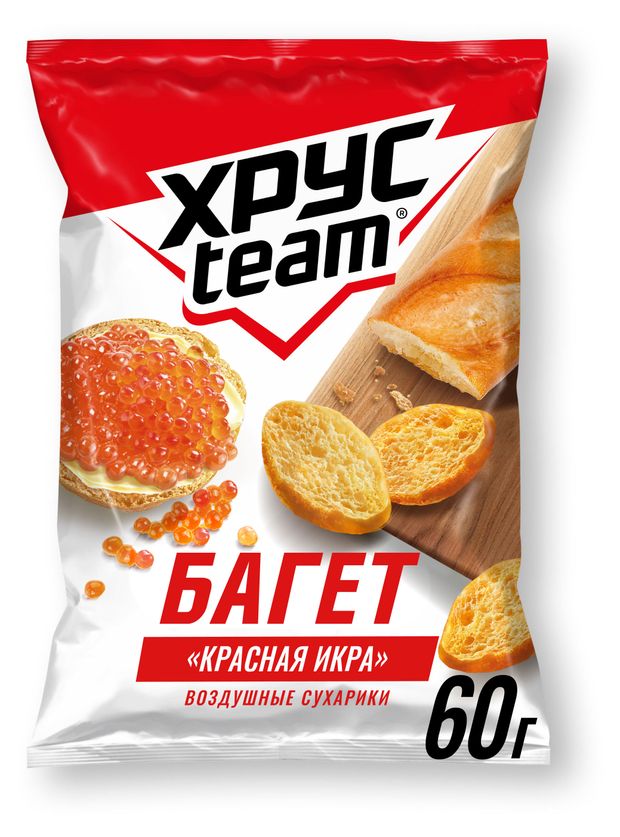 Сухарики Хрусteam Багет Красная икра 60 г 54₽