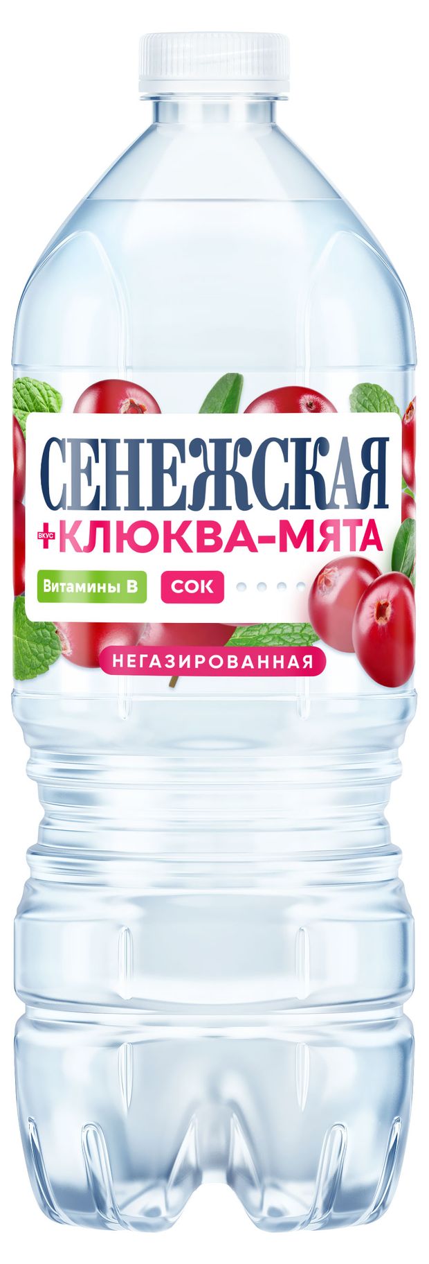 Вода питьевая Сенежская клюква-мята негазированная, 1 л