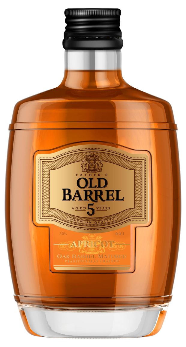 фото Аперитив на основе коньяка father's old barrel apricot 5 лет россия, 0,25 л