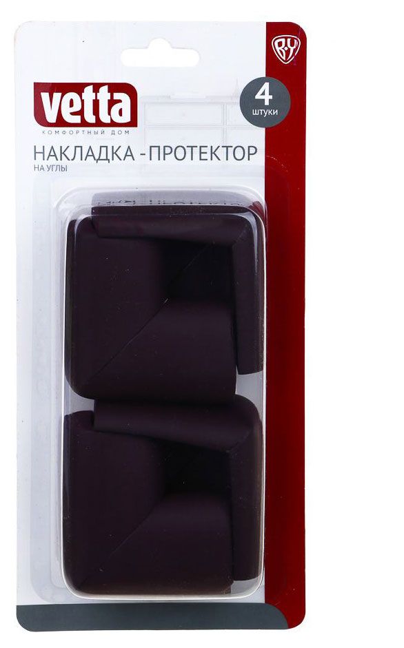 Накладки - протекторы на углы Vetta каучук, 6х3 см, 4 шт