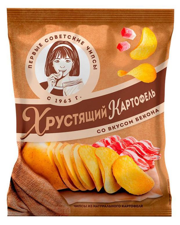 Чипсы Хрустящий картофель со вкусом бекона 40 г 41₽