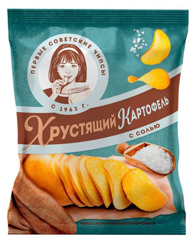 Чипсы Хрустящий картофель с солью 40 г 40₽