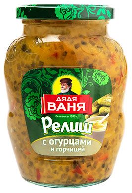 Релиш Дядя Ваня с огурцами и горчицей, 350 г