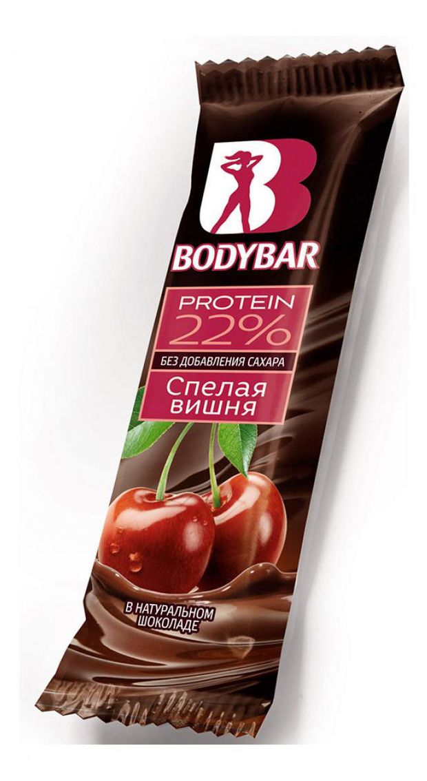 Батончик Bodybar Protein 22% вишня в горьком шоколаде, 50 г