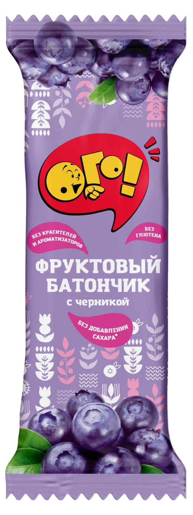 Батончик фруктовый ОГО черника 30 г 49₽