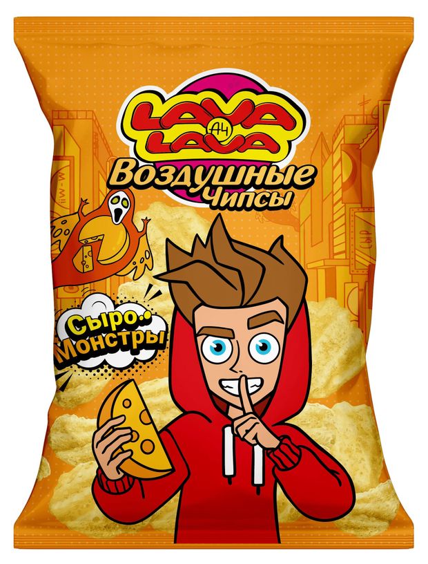 Чипсы воздушные Lava Lava со вкусом сыра, 50 г