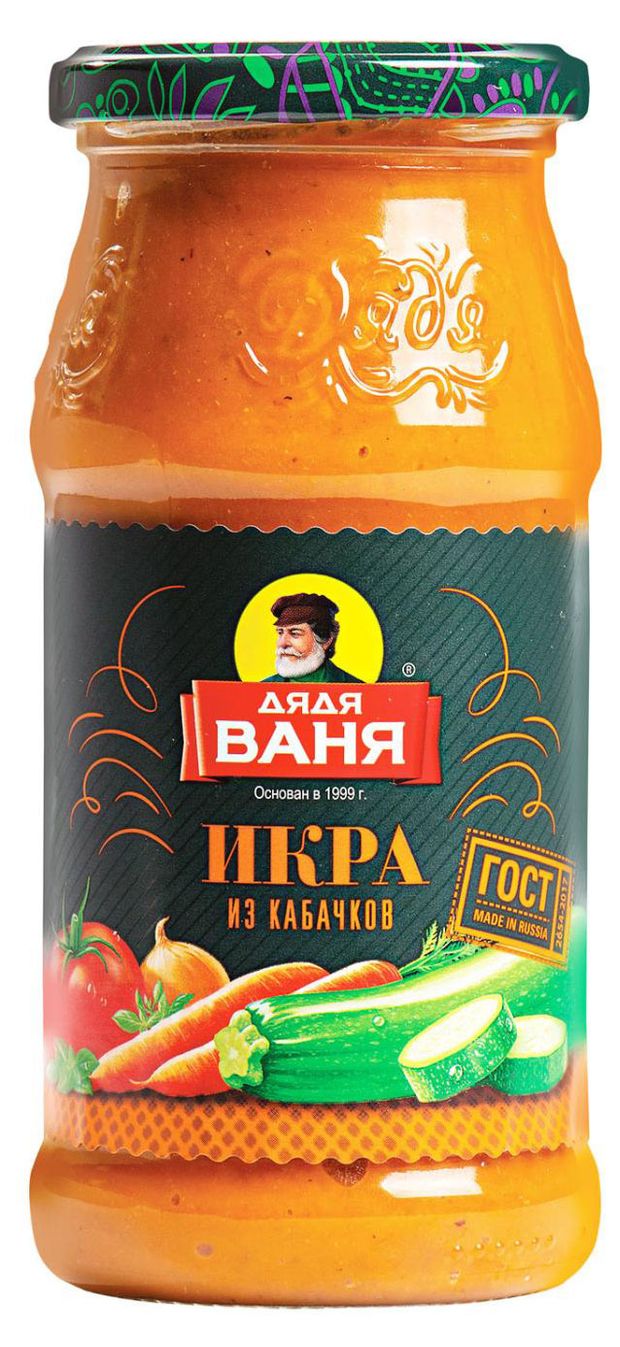 Икра кабачковая Дядя Ваня из обжаренных кабачков, 460 г