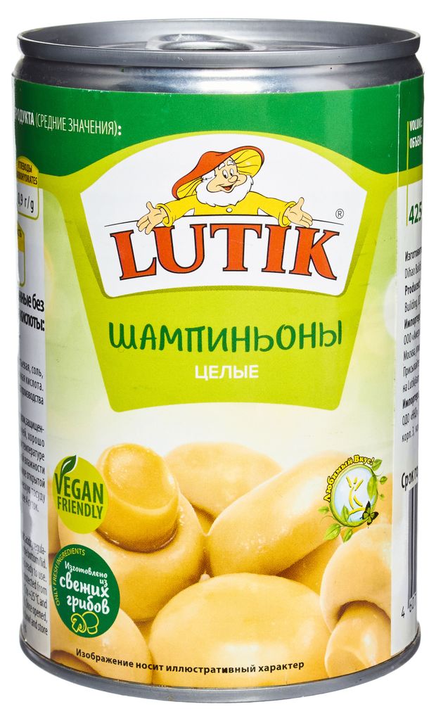 Шампиньоны LUTIK целые 425 мл 194₽