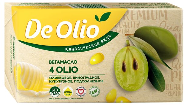 Крем на растительных маслах De Olio 4 масла 72,5% 180 г