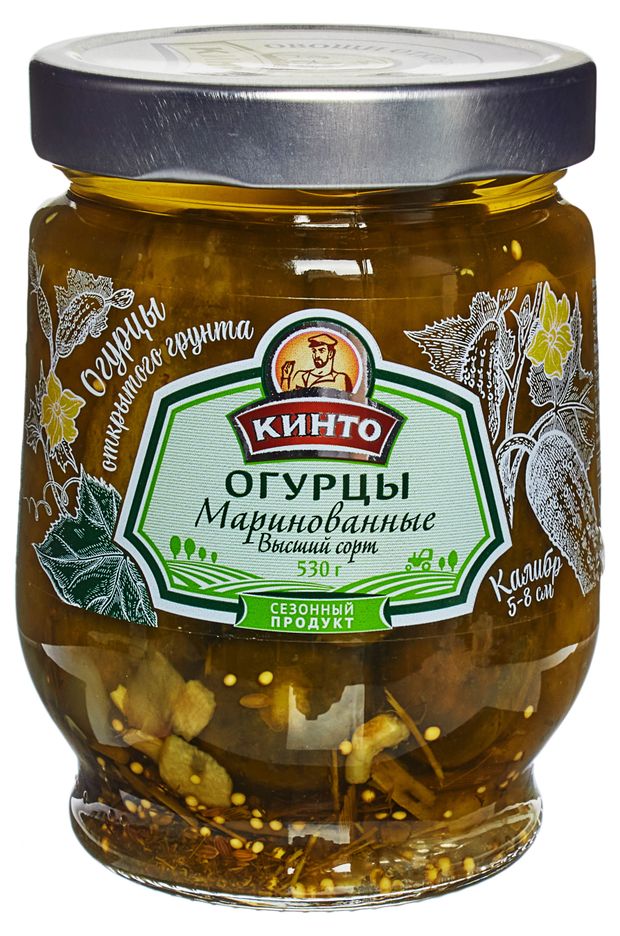 Огурцы Кинто маринованные, 530 г