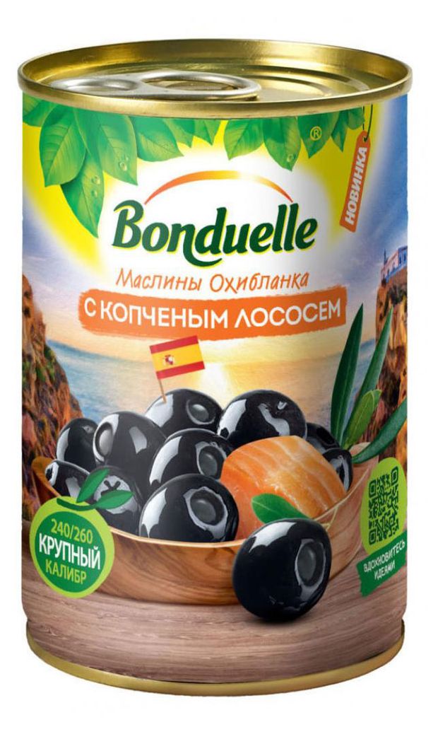 Маслины BONDUELLE Охибланка с копченым лососем 314 мл 269₽